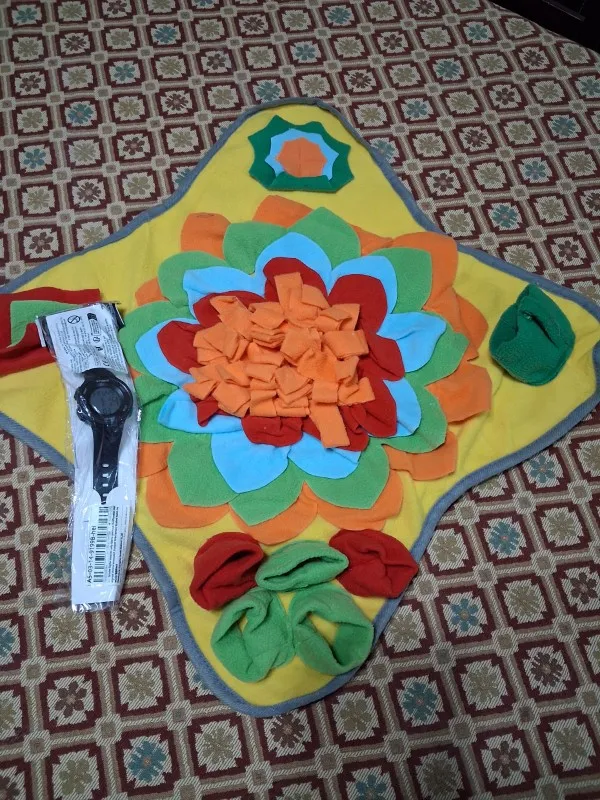 Sniffgrove snuffle mat photographed at home by Carla S., a verified buyer